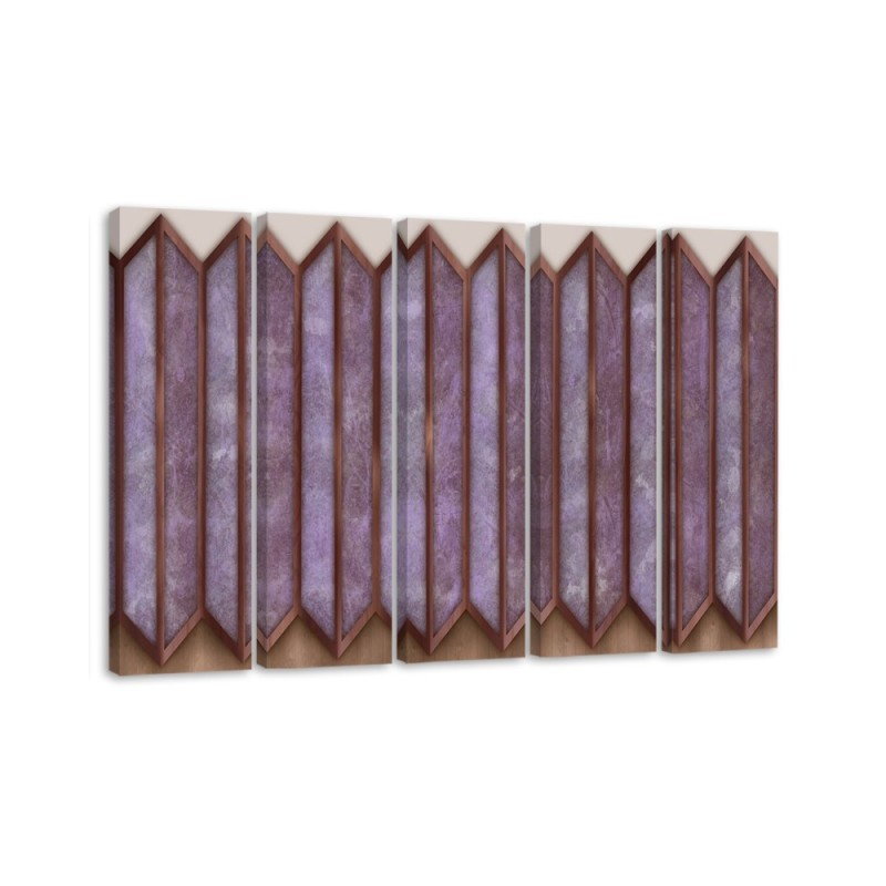 Dekoratives Leinwandbild - Buntes 3D -Fenster | Feeby