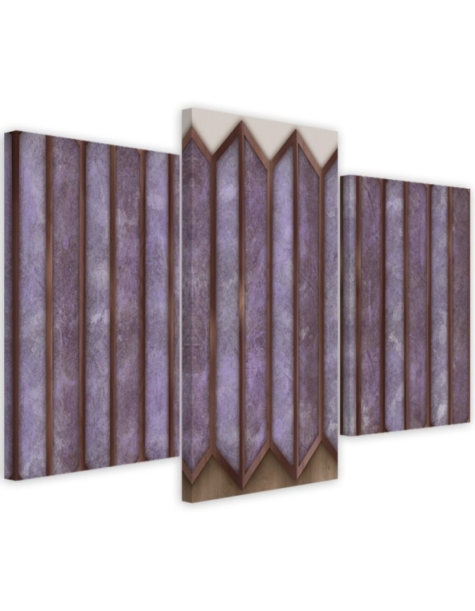 Triptych canvas print - Colourful 3D abstract windows | FEEBY