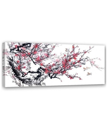 Canvas prints for living room print - Japanese cherry blossoms | FEEBY