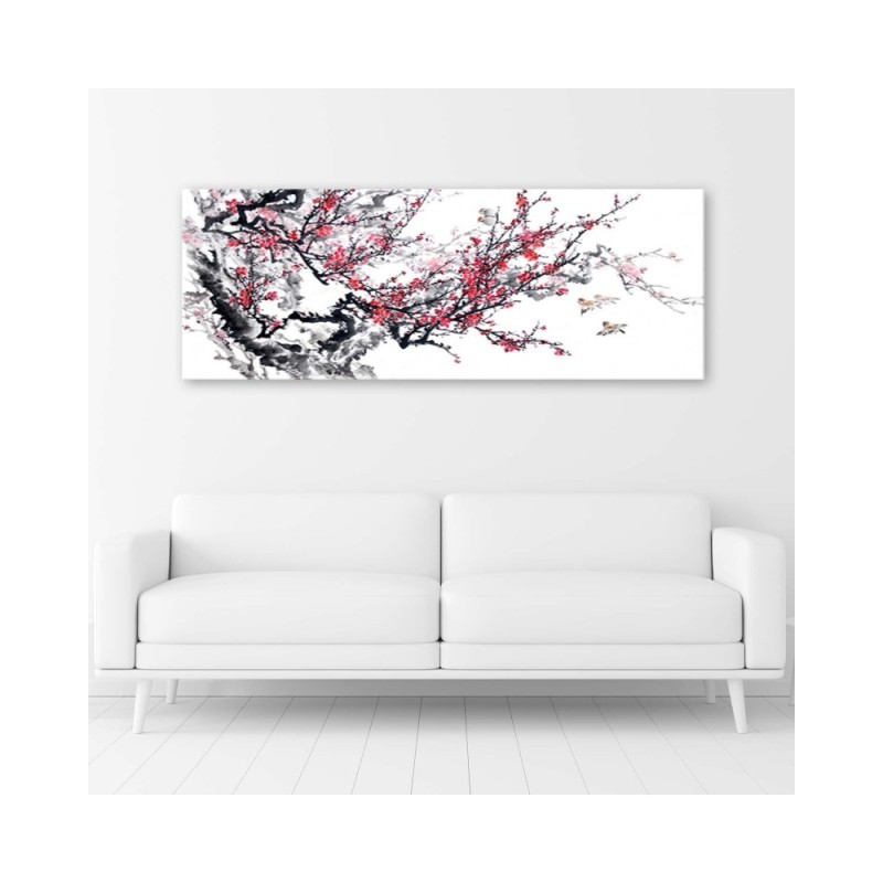 Leinwandbild modern - Japanische Kirschblüten | Feeby