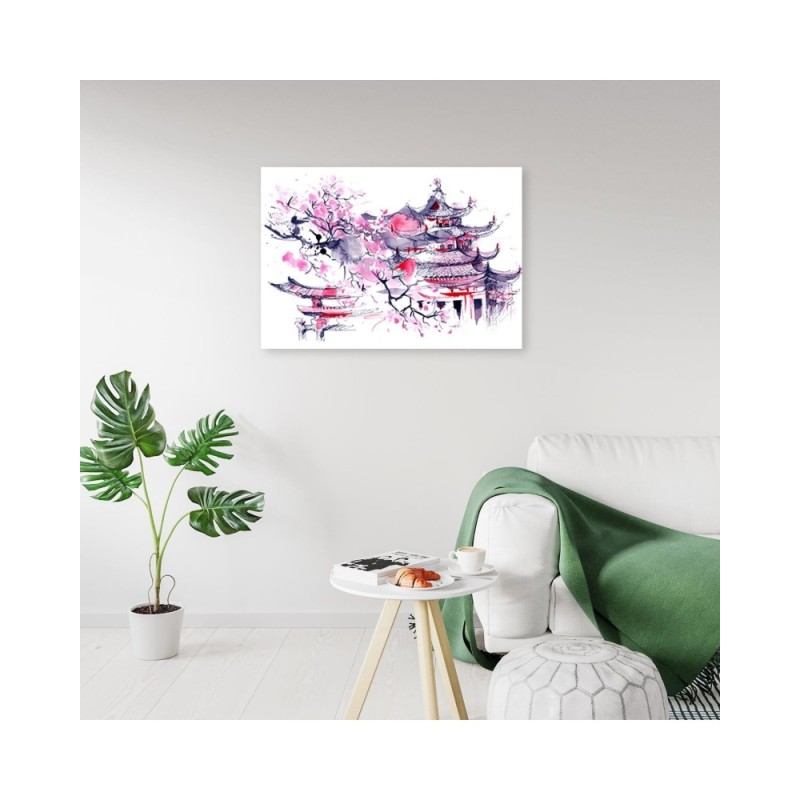 Dekoratives Leinwandbild - Japan Aquarell | Feeby