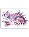 Nowoczesny obraz drukowany - Japonia akwarela | FEEBY