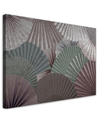Canvas print for living room - Colourful fans. Dress your walls! | FEEBY