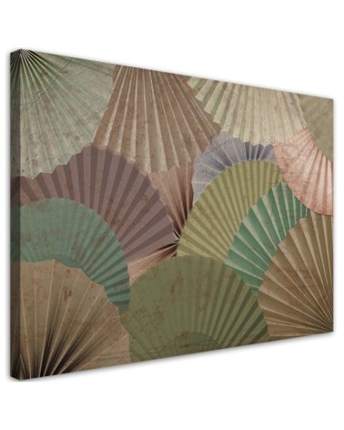 Wall painting for living room - Japanese fans | FEEBY