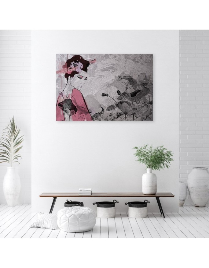 Printed pictures on Canvas for bedroom - Japanese geisha | FEEBY