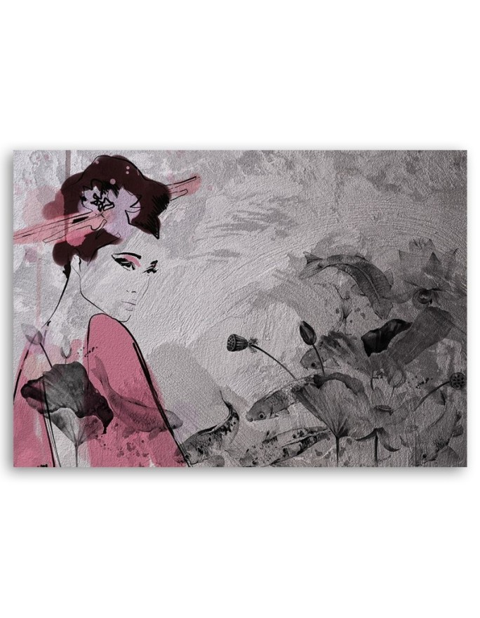Printed pictures on Canvas for bedroom - Japanese geisha | FEEBY