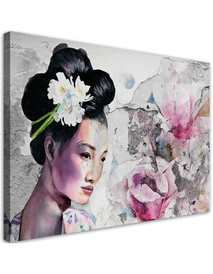 Bild auf Leinwand - Geisha Porträt Japan | Feeby