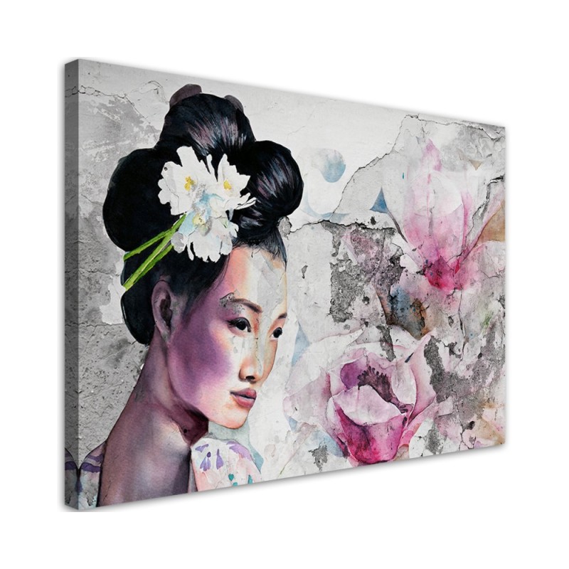 Bild auf Leinwand - Geisha Porträt Japan | Feeby