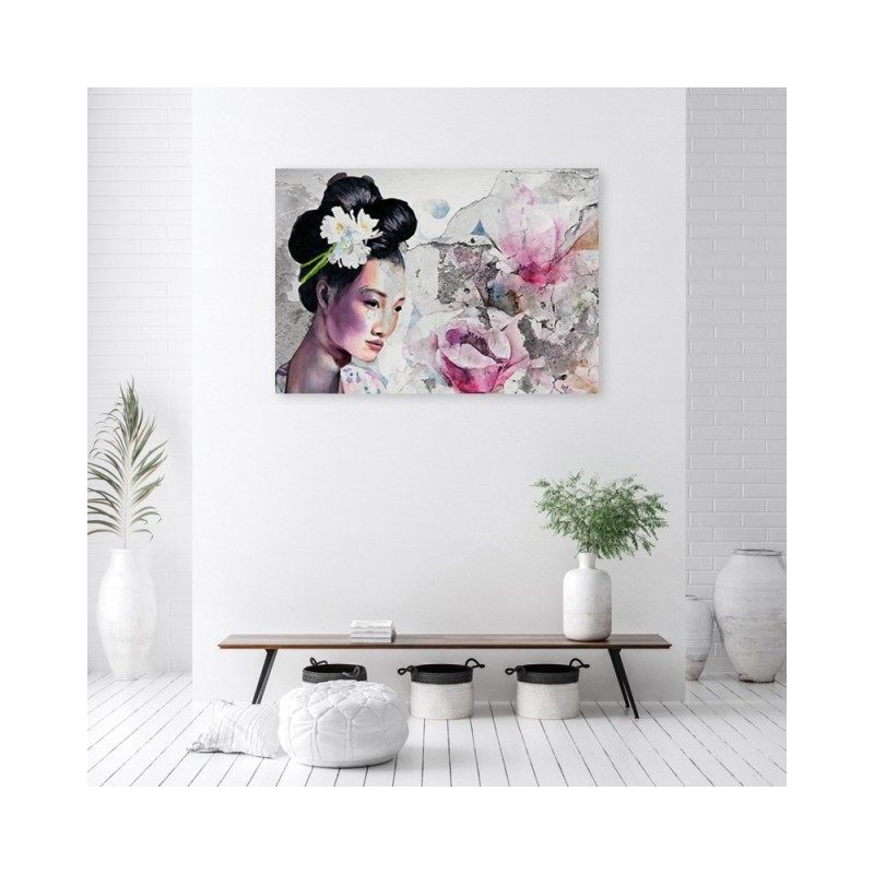 Bild auf Leinwand - Geisha Porträt Japan | Feeby