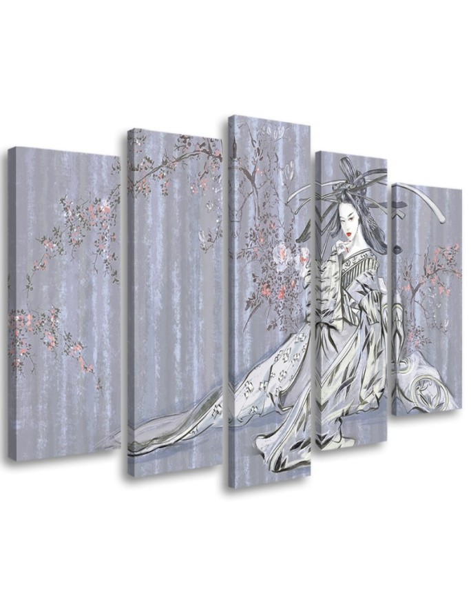 Bild auf Leinwand - Traditioneller japanischer Geisha | Feeby