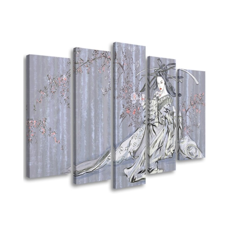 Bild auf Leinwand - Traditioneller japanischer Geisha | Feeby