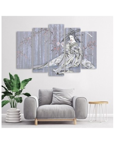 Bild auf Leinwand - Traditioneller japanischer Geisha | Feeby