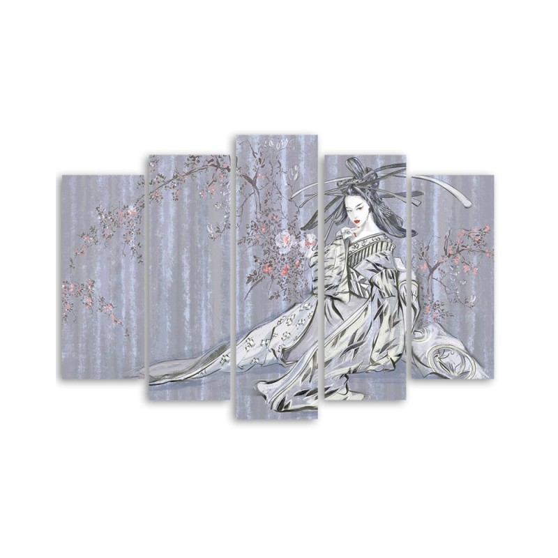 Bild auf Leinwand - Traditioneller japanischer Geisha | Feeby