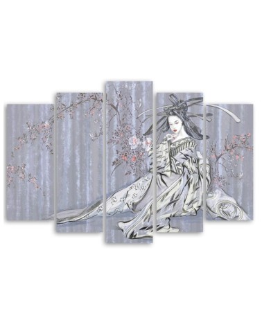 Bild auf Leinwand - Traditioneller japanischer Geisha | Feeby