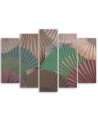 Canvas print for living room 5-part - Orient fans | FEEBY