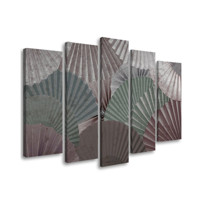 Pentaptic painting for living room - Fans of the orient | FEEBY