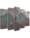 Pentaptic painting for living room - Fans of the orient | FEEBY