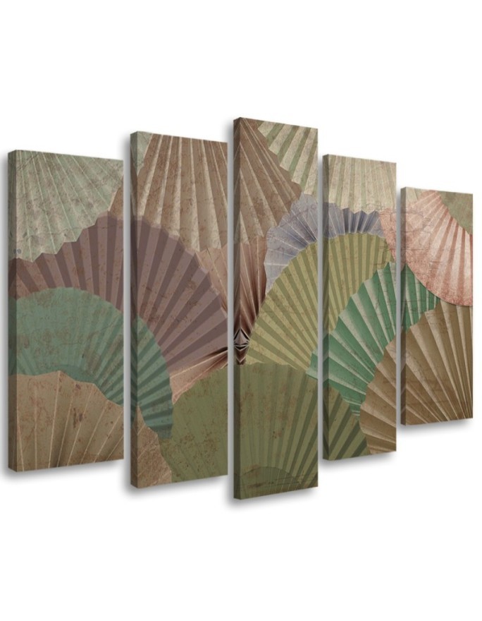 Canvas print for living room wall - Japanese fans | FEEBY