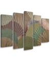 Canvas print for living room wall - Japanese fans | FEEBY