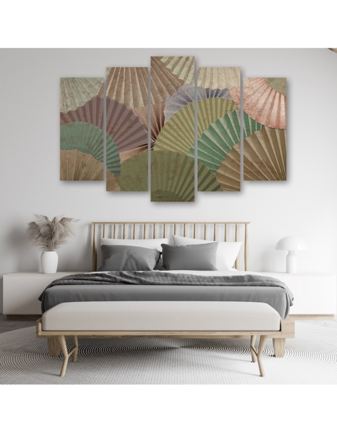 Canvas print for living room wall - Japanese fans | FEEBY