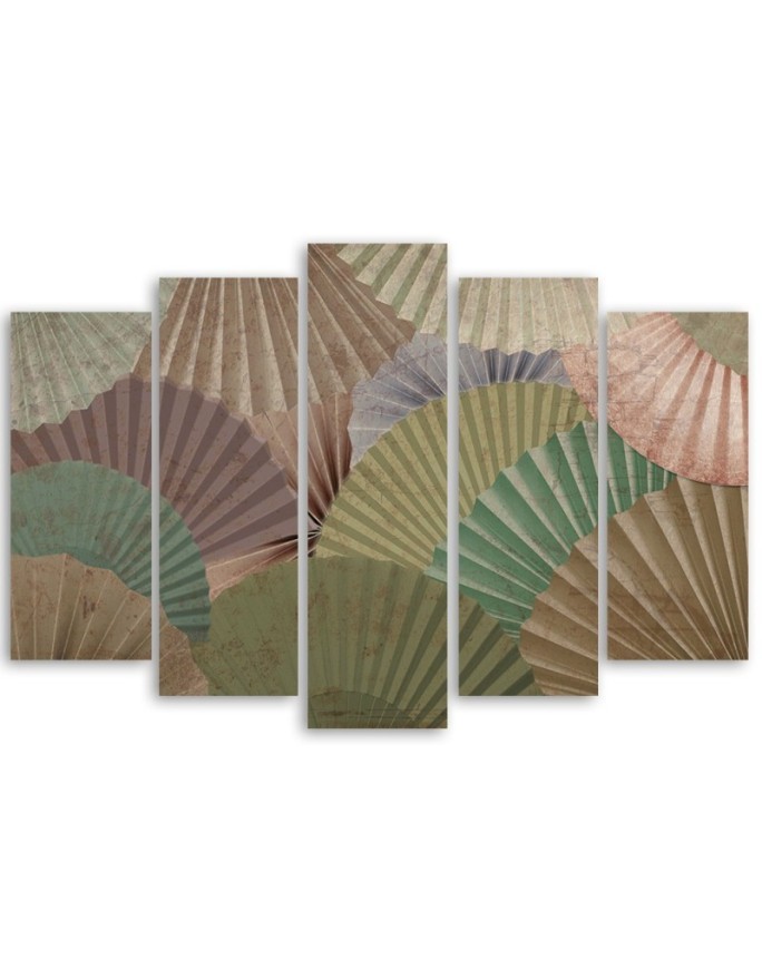 Canvas print for living room wall - Japanese fans | FEEBY