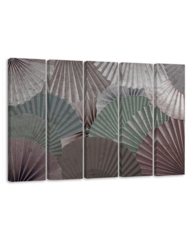 Pentaptic painting for living room - Orient fans | FEEBY