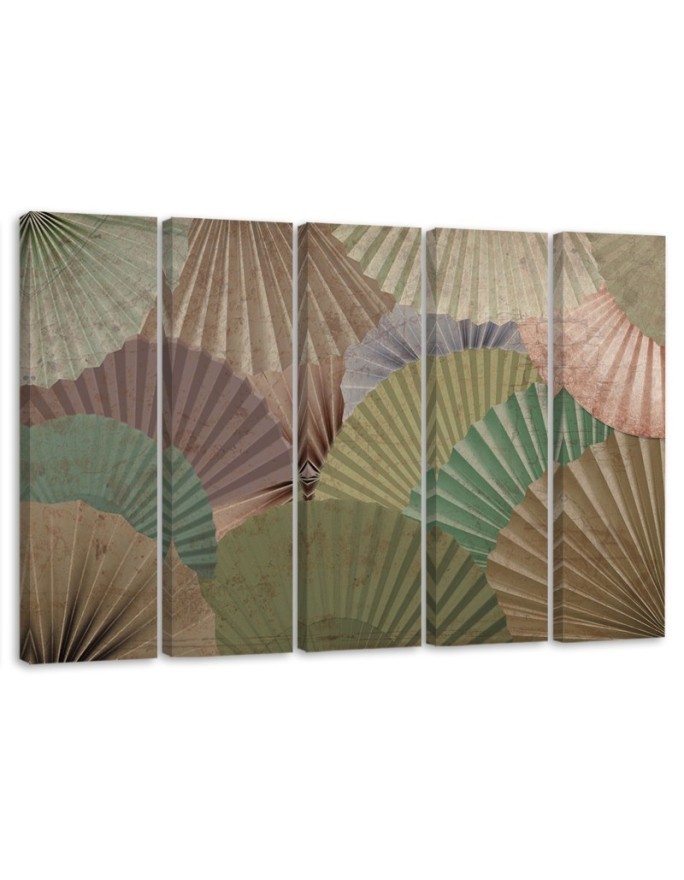 Canvas print for living room wall - Japanese fans | FEEBY