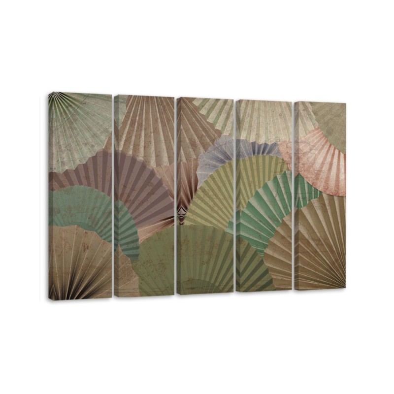 Canvas print for living room wall - Japanese fans | FEEBY