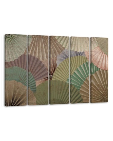 Canvas print for living room wall - Japanese fans | FEEBY