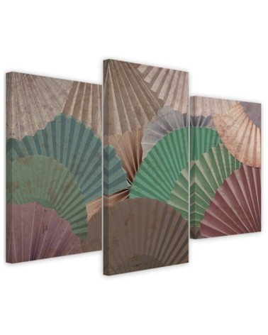 Paintings for living room triptych - Orient fans | FEEBY