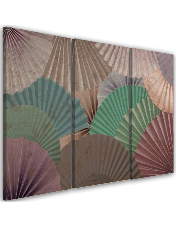 Paintings for living room triptych - Orient fans | FEEBY