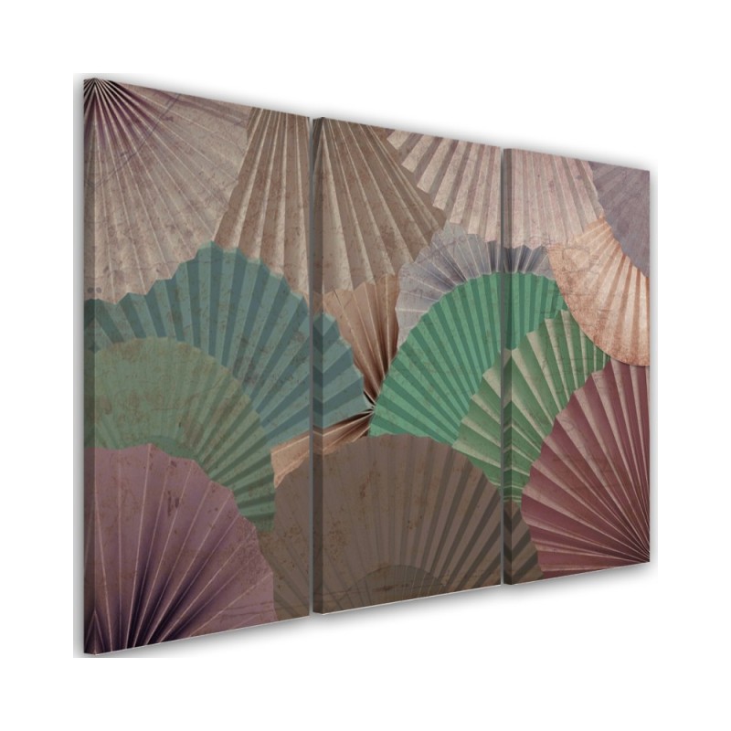 Paintings for living room triptych - Orient fans | FEEBY