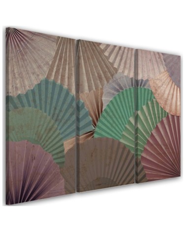 Paintings for living room triptych - Orient fans | FEEBY