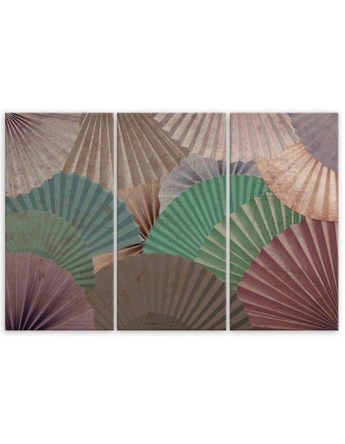 Paintings for living room triptych - Orient fans | FEEBY