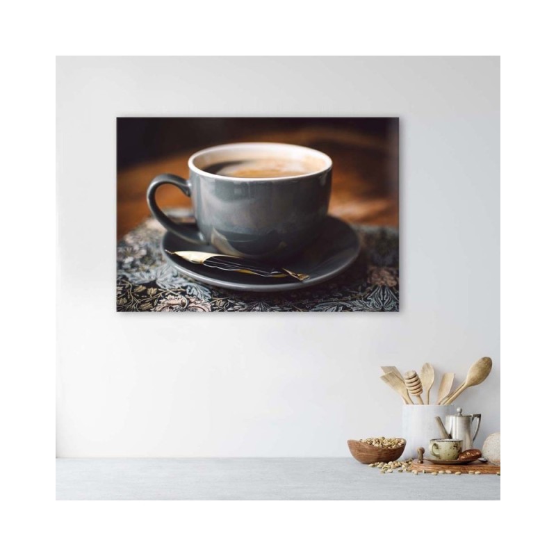 Leinwandbild - Tasse mit Kaffee | Feeby