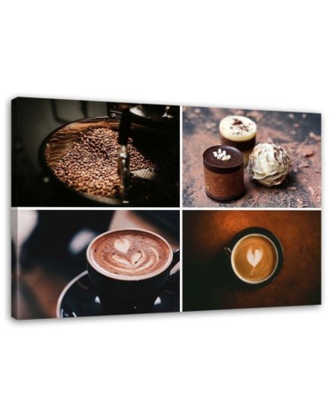Modern wall art painting for the kitchen - Coffee and sweets | FEEBY