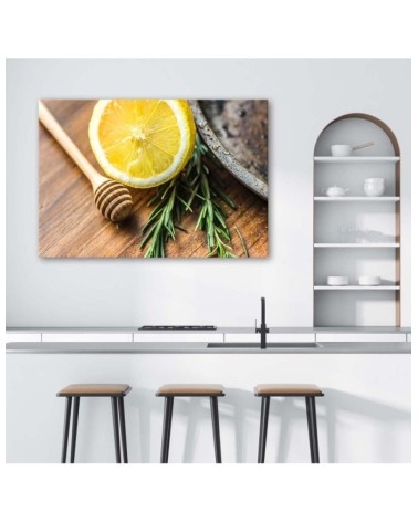 Bild auf Leinwand - Zitrone und Rosmarin | Feeby