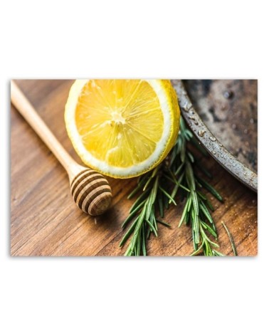 Bild auf Leinwand - Zitrone und Rosmarin | Feeby