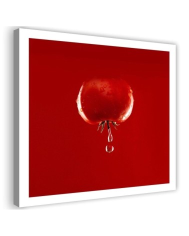Modern Canvas painting for the home - Tomato and water drops for the kitchen | FEEBY