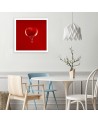 Modern Canvas painting for the home - Tomato and water drops for the kitchen | FEEBY