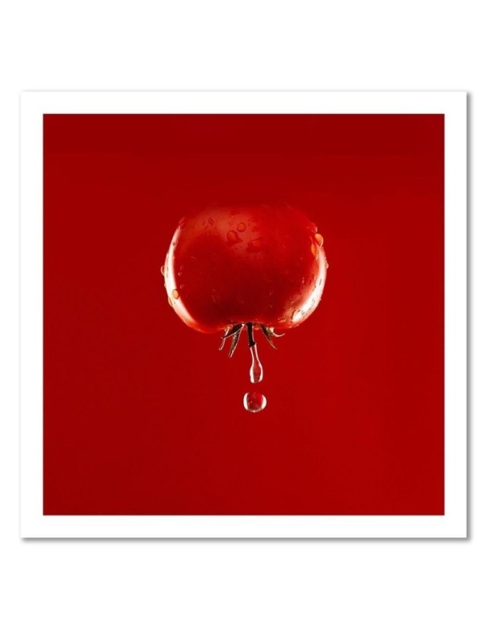 Modern Canvas painting for the home - Tomato and water drops for the kitchen | FEEBY