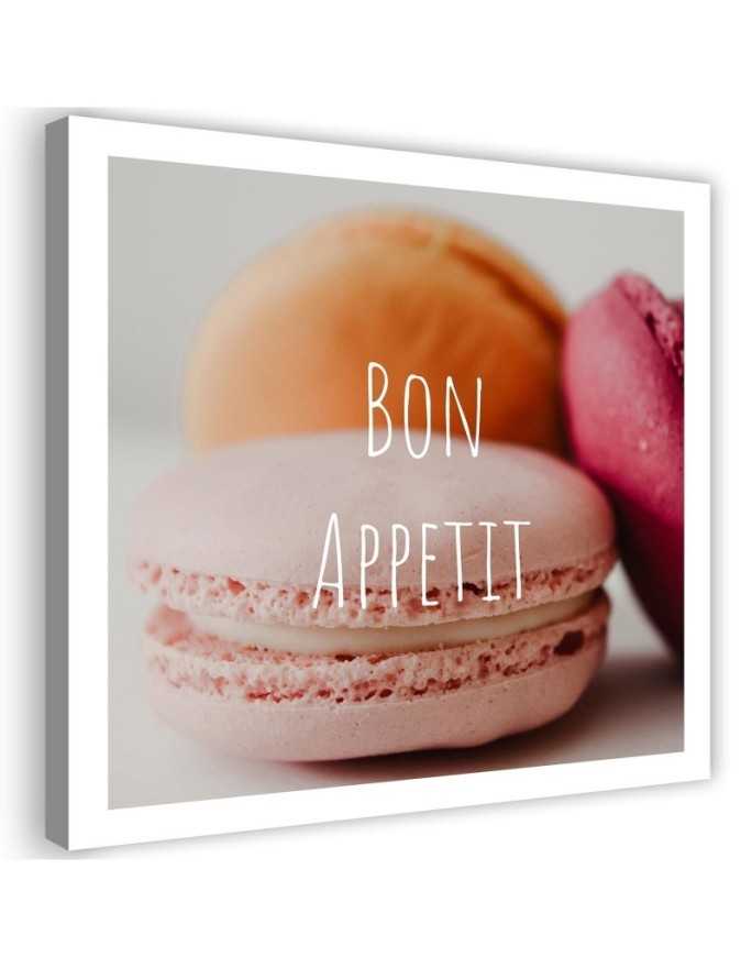 Eleganckie obrazy canvas - Makaroniki Bon Apetit do kuchni | FEEBY