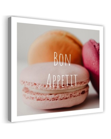 Eleganckie obrazy canvas - Makaroniki Bon Apetit do kuchni | FEEBY