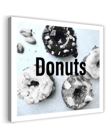 Canvas painting - Black and white donuts | FEEBY