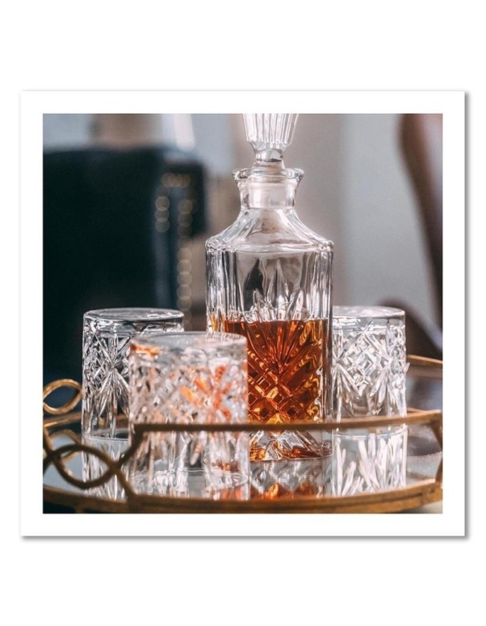 Obraz canvas do kuchni nowoczesny - Whisky karafka szklanki | FEEBY
