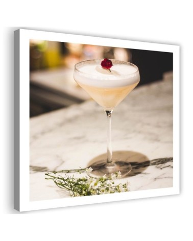 Canvas painting for kitchen - Drink with cherry | FEEBY