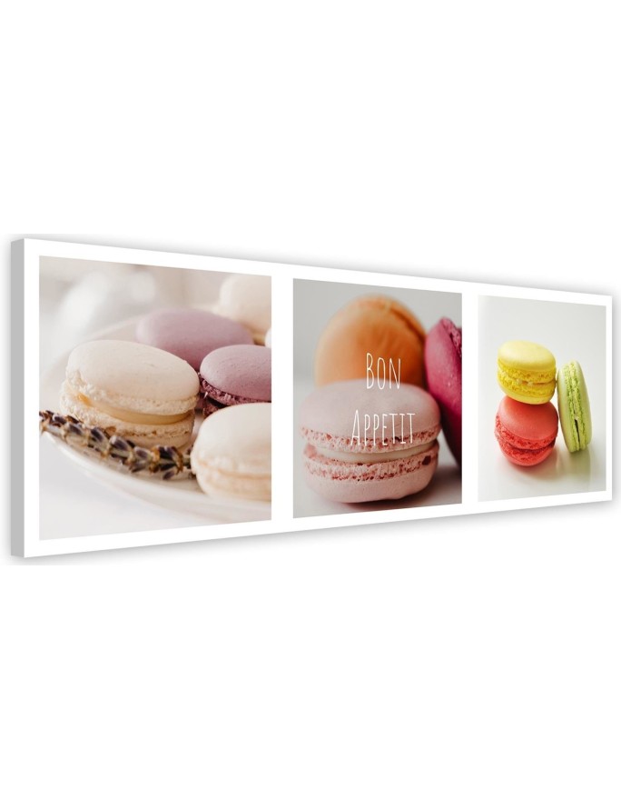 Bild auf Leinwand - Bunte Macarons Set | Feeby