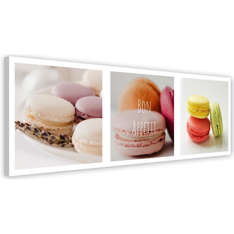 Bild auf Leinwand - Bunte Macarons Set | Feeby