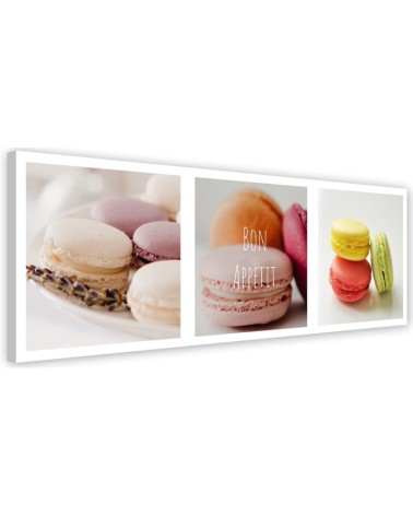 Bild auf Leinwand - Bunte Macarons Set | Feeby