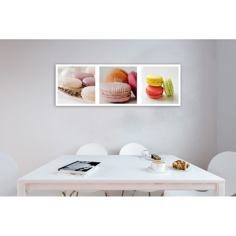Bild auf Leinwand - Bunte Macarons Set | Feeby